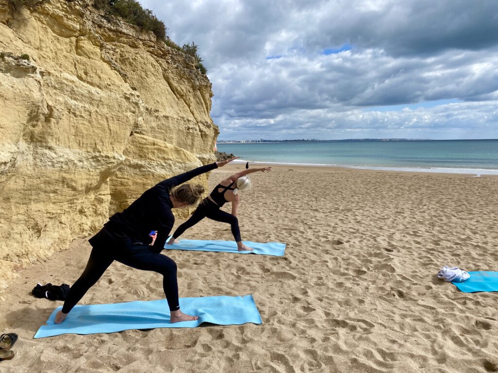 Yoga in the sand