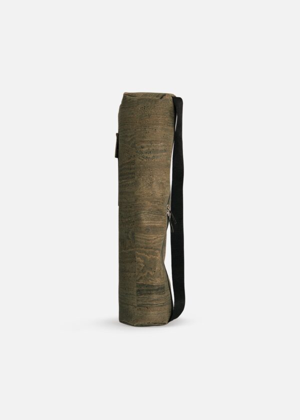 Yoga bag eco cork leather (dark green)