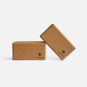 Two yoga natural cork blocks (small)