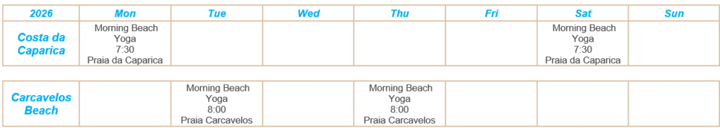 Lisbon schedule