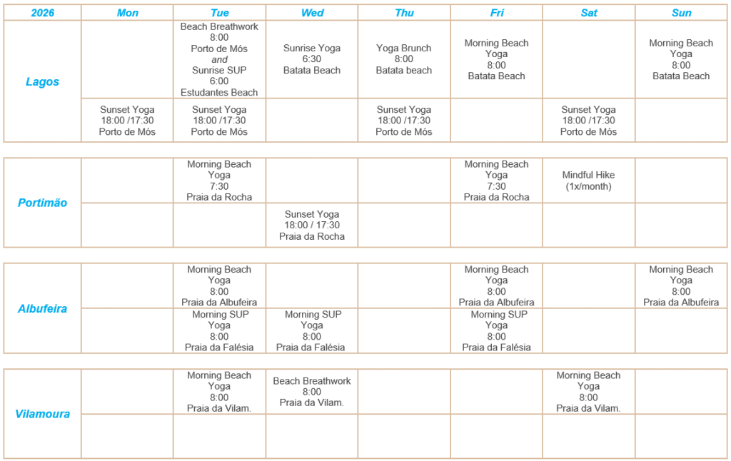 Timetable sep/okt 2026